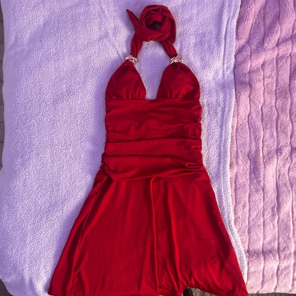 Streetwear Society Red Midi Dress